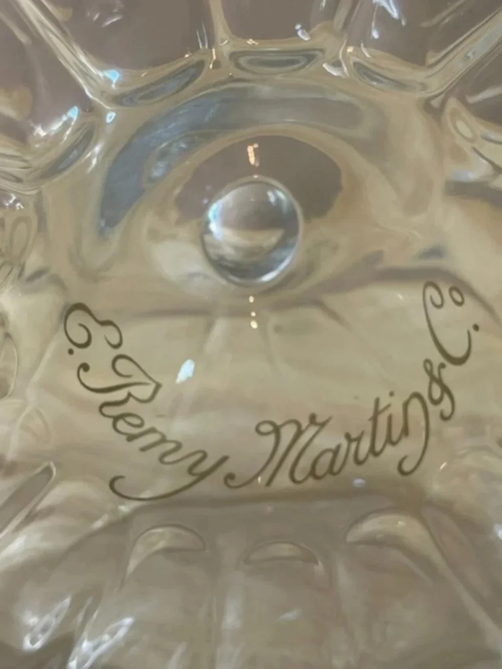 Vintage Baccarat Remy Martin Centaure Crystal Cognac Decanter Gold Stopper